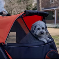 Load image into Gallery viewer, Dog Stroller Pet Pushchair Buggy with Adjustable Canopy for Medium and Large Breeds, Red
