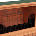 Load image into Gallery viewer, Rabbit Hutch Guinea Pig Hutch Wooden with No-Leak Tray, Asphalt Roof, Base, Antiseptic Wood Outdoor for 1-2 Rabbits 120 x 50 x 102cm - Orange
