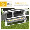 Load image into Gallery viewer, 61'' L 2-Story Rabbit Hutch Bunny Cage Small Animal House with Pull Out Tray, Detachable Run, Ramp, for Indoor Outdoor, Light Grey
