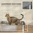 Load image into Gallery viewer, Stainless Steel Cat Litter Box with Lid, XXL Enclosed Cat Litter Box for Big Cats with High Sides, Double Doors, Scoop, Odor Control, Anti-Leaking, Easy Clean, Black
