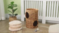 Load and play video in Gallery viewer, Nestique 29" Cat Tower with 3 Hideaways & 4 Plush Cushions Natural
