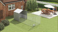 Load and play video in Gallery viewer, 19.7'x7.5'x7.5' Heavy Duty Dog Kennel with Waterproof UV Cover & Rotating Bowl Door
