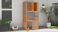 Load and play video in Gallery viewer, 74" Weatherproof Wheeled Wooden Catio Enclosure with High Weight Capacity, Orange
