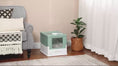 Load and play video in Gallery viewer, Hooded Cat Litter Box with Tray, Foldable Smell-Proof Design & Dual Entry, Green
