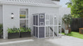 Load and play video in Gallery viewer, 77" Wooden Catio Window Box with Waterproof Roof, Platforms & Ramps, Light Gray
