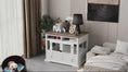 Load and play video in Gallery viewer, Double Door Modern Dog Crate Furniture with Storage Space for Small and Medium Dogs, White
