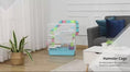 Load and play video in Gallery viewer, 5-Level Hamster Cage with Tunnel System and Exercise Wheel Light Blue
