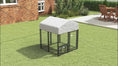 Load and play video in Gallery viewer, 3.9'x3.9'x4.5' Heavy Duty Welded Wire Dog Kennel with Adjustable Bowls & Waterproof Cover
