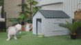Charger et lire la vidéo dans la visionneuse de la galerie, 26" Cottage Dog House with Easy Clean & Ventilation Grey
