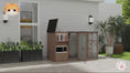 Load and play video in Gallery viewer, 45"H Large Cat Enclosure with 3-Level Design, Weatherproof Roof & Hiding Areas, Brown
