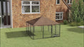Load and play video in Gallery viewer, Outdoor Puppy Playpen with Canopy & Rotating Bowl, 6.9'x6.9'x5', Coffee
