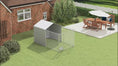 Load and play video in Gallery viewer, 13.1'x7.5'x7.5' Heavy Duty Dog Kennel with Waterproof Cover & Rotating Bowls
