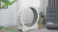 Load and play video in Gallery viewer, 30-Inch Indoor Cat Exercise Wheel with Brake, Cat Treadmill for Fitness & Health, White
