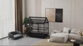 Load and play video in Gallery viewer, 48" Heavy-Duty Dog Crate with Locking Wheels, Double Doors, Removable Tray & Top Access - Black
