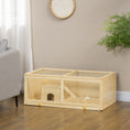 Load image into Gallery viewer, Wooden Hamster Cage, Small Animal Cage with Sliding Tray, Openable Top, Hut, Exercise Play House for Syrian Hamsters, Natural Wood Finish
