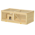Load image into Gallery viewer, Wooden Hamster Cage, Small Animals Kit Hutch, Exercise Play House for Dwarf Hamsters, Gerbils, Chinchillas, Guinea Pigs, Bunnies, with Sliding Tray, Natural Wood
