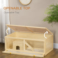 Load image into Gallery viewer, Wooden Hamster Cage, Small Animal Cage with Sliding Tray, Openable Top, Hut, Exercise Play House for Syrian Hamsters, Natural Wood Finish
