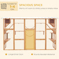Load image into Gallery viewer, PawHut Catio Playground Cat Window Box Outside Enclosure, Outdoor Cat House with Weather Protection Roof for Multiple Kitties, Wooden Frame, Shelves & Bridges, 118" x 37.5" x 74", Orange
