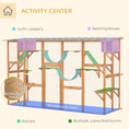 Load image into Gallery viewer, PawHut Catio Playground Cat Window Box Outside Enclosure, Outdoor Cat House with Weather Protection Roof for Multiple Kitties, Wooden Frame, Shelves & Bridges, 118" x 37.5" x 74", Orange
