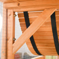 Load image into Gallery viewer, PawHut Catio Playground Cat Window Box Outside Enclosure, Outdoor Cat House with Weather Protection Roof for Multiple Kitties, Wooden Frame, Shelves & Bridges, 118" x 37.5" x 74", Orange
