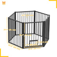 Load image into Gallery viewer, Dog Playpen, 30"H Pet Playpen, 6 Panels Puppy Exercise Pen Heavy Duty with Dog Gate & Cat Door, Indoor Outdoor Foldable Portable Dog Fence for Small & Medium Dogs
