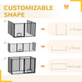 Load image into Gallery viewer, Dog Playpen, 30"H Pet Playpen, 6 Panels Puppy Exercise Pen Heavy Duty with Dog Gate & Cat Door, Indoor Outdoor Foldable Portable Dog Fence for Small & Medium Dogs
