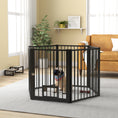 Load image into Gallery viewer, Dog Playpen, 30"H Pet Playpen, 6 Panels Puppy Exercise Pen Heavy Duty with Dog Gate & Cat Door, Indoor Outdoor Foldable Portable Dog Fence for Small & Medium Dogs
