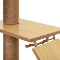 Load image into Gallery viewer, Wooden Cat Tree for Indoor Cats Climbing Tower for Large Cats with 5 Scratching Posts Hammock Toy Ball 130cm
