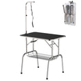 Charger l'image dans la visionneuse de la galerie, 36" Dog Grooming Table with Adjustable Grooming Arm, Foldable Pet Grooming Table for Dogs with Storage Shelf, Noose, Black
