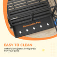 Load image into Gallery viewer, 36" Heavy Duty Dog Crate with Bowl Holder, Dog Cage on Wheels with Removable Tray, Openable Top, Detachable Door, Indoor Outdoor Use, for Medium and Large Dogs - Black
