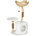 Load image into Gallery viewer, Modern Real Wood Cat Tree, [40"=102CM] Cat Tree for Indoor Large Adult Kittens, Cat Tower with Sisal Scratching Posts, Condo, Perch, Plush Washable Cushion, White
