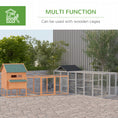 Load image into Gallery viewer, Outdoor Wooden Chicken Coop with Run, Ramps, Perches, Storage, Backyard Hen House with Combinable Design for 6 - 10 Chickens, 142" x 48" x 61", Grey

