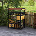 Load image into Gallery viewer, Outdoor Cat House Wooden Cat Shelter, 4 Tier with Suspension Bridge, Balcony, Escape Doors Water-Resistant Roof, for 1-2 Cats

