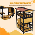 Load image into Gallery viewer, Outdoor Cat House Wooden Cat Shelter, 4 Tier with Suspension Bridge, Balcony, Escape Doors Water-Resistant Roof, for 1-2 Cats
