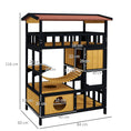 Load image into Gallery viewer, Outdoor Cat House Wooden Cat Shelter, 4 Tier with Suspension Bridge, Balcony, Escape Doors Water-Resistant Roof, for 1-2 Cats
