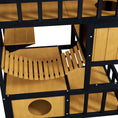 Load image into Gallery viewer, Outdoor Cat House Wooden Cat Shelter, 4 Tier with Suspension Bridge, Balcony, Escape Doors Water-Resistant Roof, for 1-2 Cats
