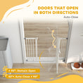 Charger l'image dans la visionneuse de la galerie, 29"-39" Wide Pet Gate with Door Dog Gate and Barrier Indoor for Stairs, 30 Inch Tall Pressure-Mounted Safety Gate, White
