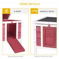 Load image into Gallery viewer, Wooden Rabbit Hutch Outdoor, Guinea Pig Hutch, Rabbit Hideaway, Cat House, Bunny Cage Small Animal House with Openable Roof, 51 x 42 x 43 cm, Red
