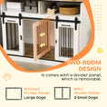 Load image into Gallery viewer, Dog Crate Furniture for Small and Large Dogs w/ Movable Divider, Dog Cage End Table with Shelves, Sliding Doors, 120 x 60 x 88.5cm, White
