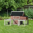 Load image into Gallery viewer, 114" Chicken Coop Modern Living Hen House DIY 3 Shape Rabbit Hutch 2-tier Poultry Cage Pen Outdoor Backyard Customization Runs
