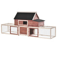 Load image into Gallery viewer, 114" Chicken Coop Modern Living Hen House DIY 3 Shape Rabbit Hutch 2-tier Poultry Cage Pen Outdoor Backyard Customization Runs
