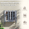 Load image into Gallery viewer, Catio Outdoor Cat Enclosure, Cat Window Box for 2-3 Cats with 2 Jumping Platforms & Scratching Post, Expendable Secure Window Perch House for Large Indoor Cats, Grey
