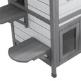 Load image into Gallery viewer,  2-story Cat House Outdoor, Weatherproof Wooden Cat Enclosure for Feral Cats with Escape Door, Openable Roof, Jumping Platforms, White
