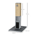 Load image into Gallery viewer, Cat Tree Scratching Post for Indoor Cats 79cm Jute Scratcher Climber w/ Carpet Base Dangling Toy – Grey
