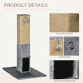 Load image into Gallery viewer, Cat Tree Scratching Post for Indoor Cats 79cm Jute Scratcher Climber w/ Carpet Base Dangling Toy – Grey
