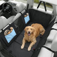 Load image into Gallery viewer, Dog Car Seat Cover, Waterproof Dog Travel Hammock with Non-Slip & Anti-Scratch Surface, Mesh Window and Pockets, Foldable Back Seat Cover for Cars, Trucks and SUVs, Blue

