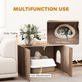 Load image into Gallery viewer, Cat Litter Box Enclosure, Cats House Litter Box Furniture with Double Doors and Side Entrance, Non-Slip Pads, Indoor Kitty House Hidden Washroom Toilet for Living Room, Walnut Brown
