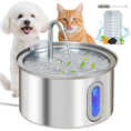 Load image into Gallery viewer, Cat Water Fountain for Drinking, 2.5L Cat Fountain Stainless Steel Automatic with Ultra-Silent Pump, Water-Level Window, 7 Filters
