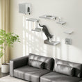 Load image into Gallery viewer, Cat Wall Shelves, 7PCs Cat Shelves with Perches, House, Sisal Post Ladder, Bed & Ball, Ceiling Wall Mounted Cat Climber, Grey
