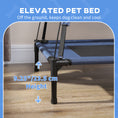 Load image into Gallery viewer, Raised Dog Bed Waterproof Elevated Pet Cot with Breathable Mesh UV Protection Canopy Blue, for XL Dogs, 122 x 92 x 108cm
